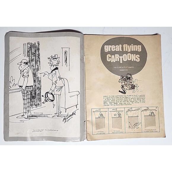 1971 Great Flying Cartoons Magazine Plane & Pilot Magazine M653 - Picture 2 of 7